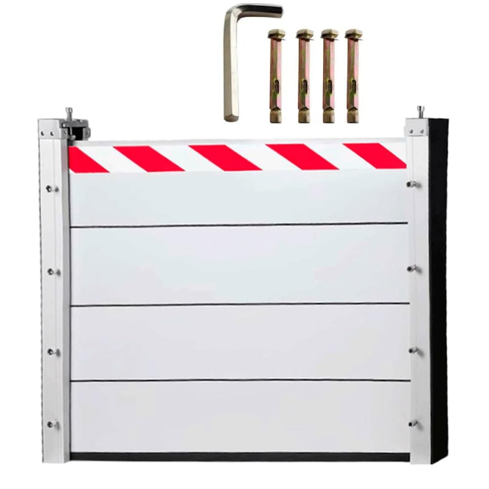 Barrera Anti Inundaciones Barrera Metalica Anti Inundaciones Barrera Móvil de Protección Contra Inundaciones En Puertas Adecuado para Paso Subterráneo, Fábrica, Entrada de Garaje, Presa HXQSL(135x40cm