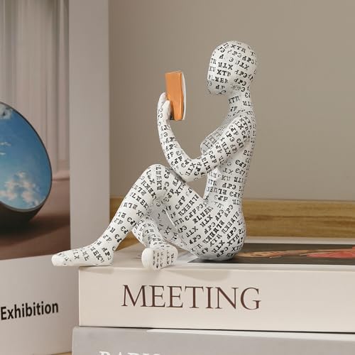 image for GRAPMKTG Home Decor Pulp Reading Women Thinker Statue Aesthetic Sculpt