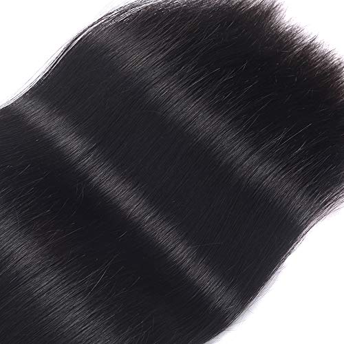Fq Peruvian Straight Human Hair 1 Bundle 30 Inch Unprocessed Virgin 10A Human Hair Bundles Double Weft Straight Human Hair Extensions Weave Bundles 100G/Bundle Natural Color thumb #4