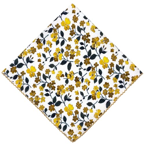 Gorgeous Island 21x21 inches 100% Cotton Bandana for Women - Soft Square Scarf, Multi-Purpose Head Covering, Hair Bandana