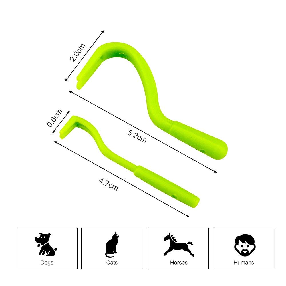 Pinces à Tiques 6 Pièces Crochets à Tiques Plastique Pour Enlever Les Tiques Et Les Tiques Tire