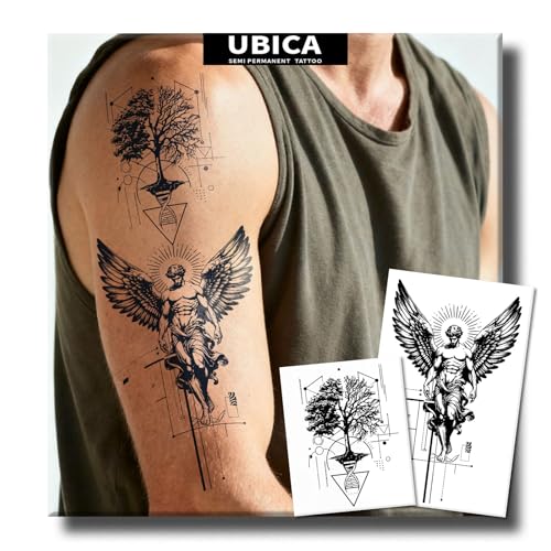 UBICA Tattoo Tech, 2 Sheets Angel Design Semi Permanent Tattoo,