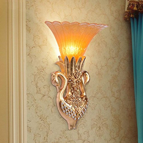 Lámpara de pared europea de resina GZ para un dormitorio elegante con luz creativa de cabecera 2