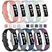 Fundro Compatible Fitbit Alta Bands, 10-Pack Soft Silicone Replacement Classic Bands Large Small Available in Varied Colors Fitbit Alta HR an (B# 10-Pack, Small (6.2"-7.1"))
