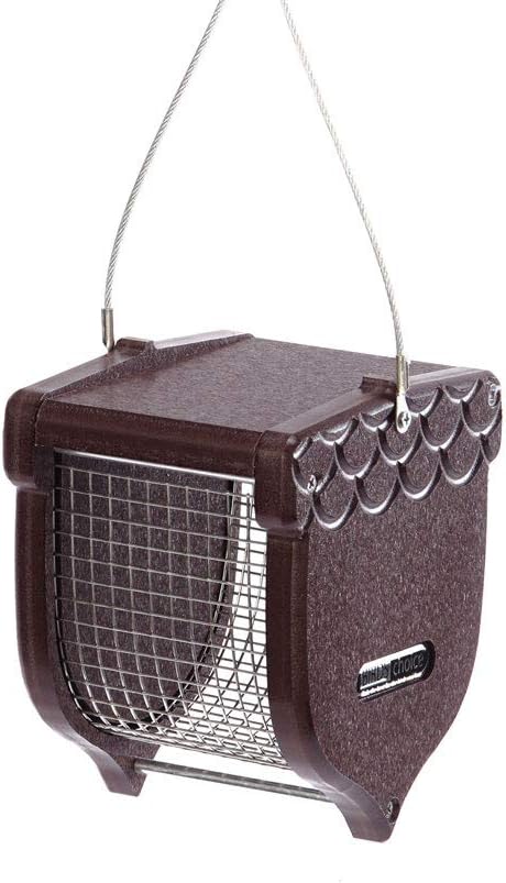 Birds Choice ACORNB Peanut Feeder, Acord-Shaped Bird Feeder, 1 Quart, Brown