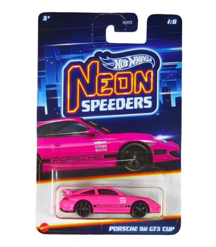 Hot Wheels Porsche 911 GT3 Cup 1:8 Escala Rosa miniatura 1