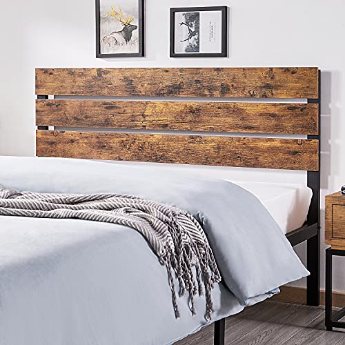 Yaheetech Full Size Metal Platform Bed Frame With Wooden Headboard/Under Bed Storage No Box Spring Needed,Mattress Foundation #TOP23