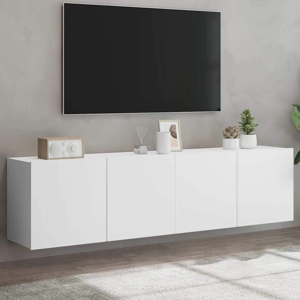 Meubles TV muraux bois d'ingénierie pour libérer le sol et ranger les consoles