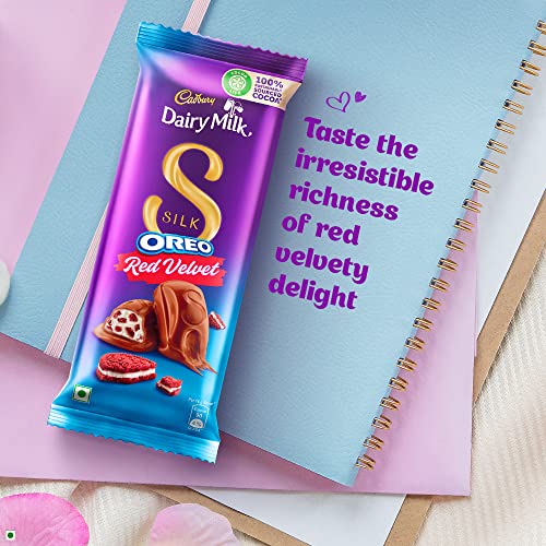 Cadbury Dairy Milk Silk Oreo 130 G, Dairy Milk Silk Red Velvet 130 G & Dairy Milk Silk Mousse 116 G Chocolate Bar, Pack Of 3