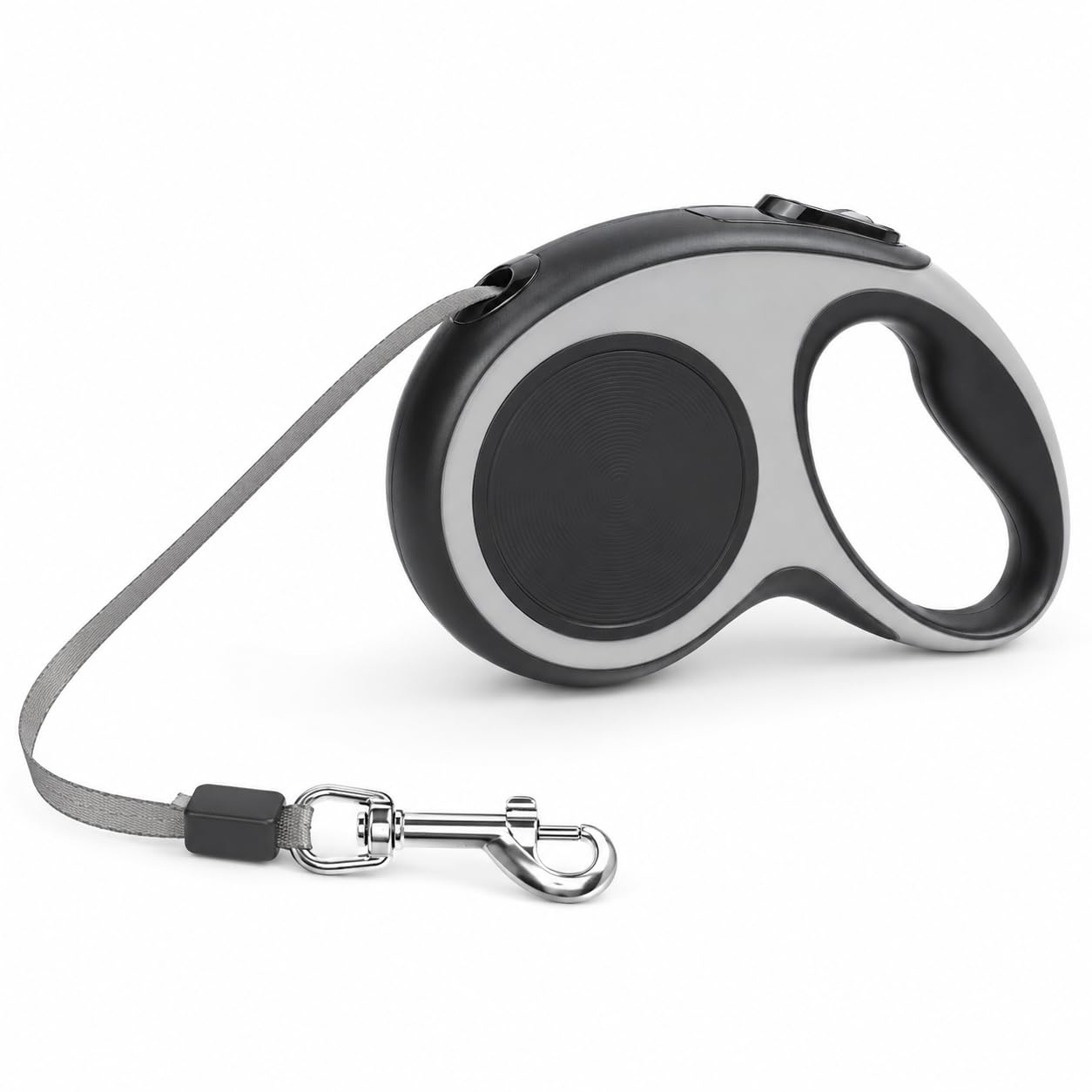 5M / 16FT Retractable Dog Lead, Extendable Dog Leash with One-Hand Brake Lock, Tangle-Free Walking Lead for Small Medium Dogs & Puppies up to 33lbs, Comfortable Handle (Grey)