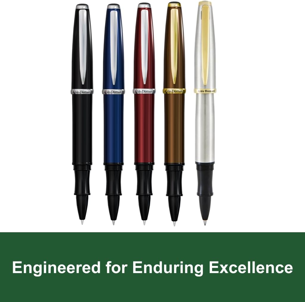 Monteverde USA Aldo Domani Rollerball Pen - Brown, Smooth Writing, Elegant Italian Design