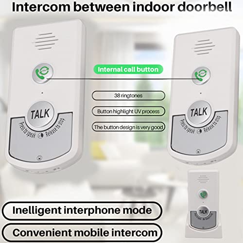 Campainha de Intercomunicação por Voz, Chamada Móvel, Campainha, Carregamento USB, Conveniente para