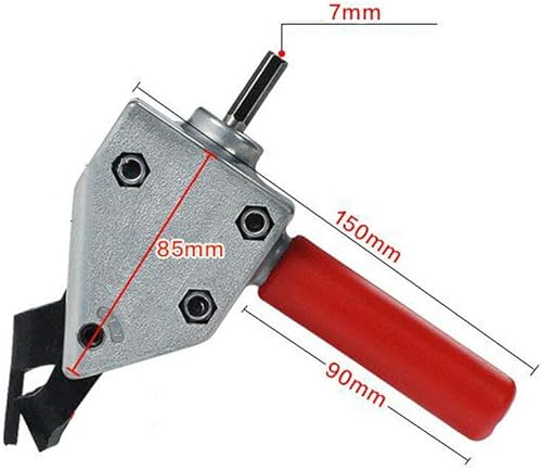 Miniatura 8 de Accesorio de chapa metálica, cortador de sierra de metal Tijeras eléctricas Herramienta de corte de taladro eléctrico Cabeza doble