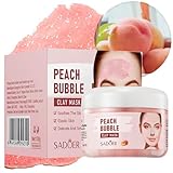 CLY AMS Face Mask Skincare Peaches Essence Bubble Skin Care For Women Nature Hydrating Moisturizing Pore Cleaning Powerful And Long-Lasting Suitable For Dry Skin