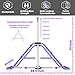 WATBKHE Gymnastics Bar for Kids Age 3-7 Years Old, Gymnastic Equipment for Kids Home, Adjustable & Folding Gymnastic Training Bar for Hanging, Pull Up, Tumbling Workout for Girls Boys (Purple)