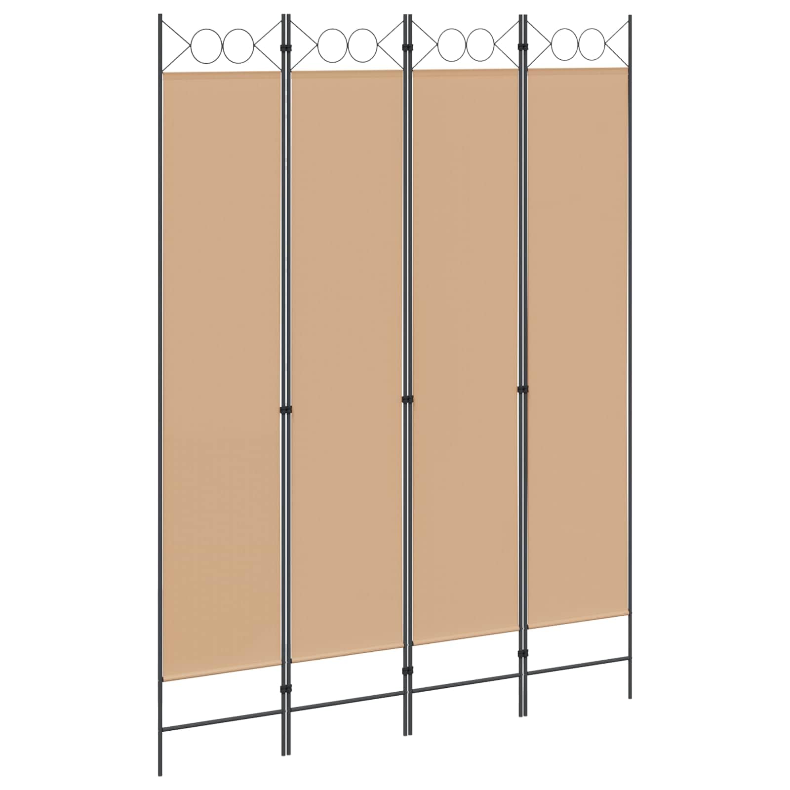 vidaXL Separador de habitación de 4 Paneles Beige 160 x 220 cm Tela