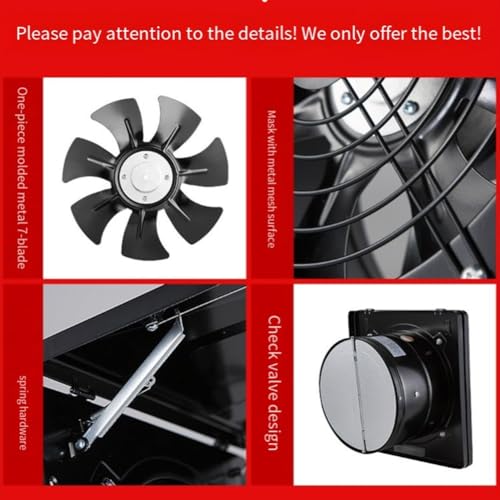 Ventilateur de ventilation contre humidité et odeurs de cuisine 10"