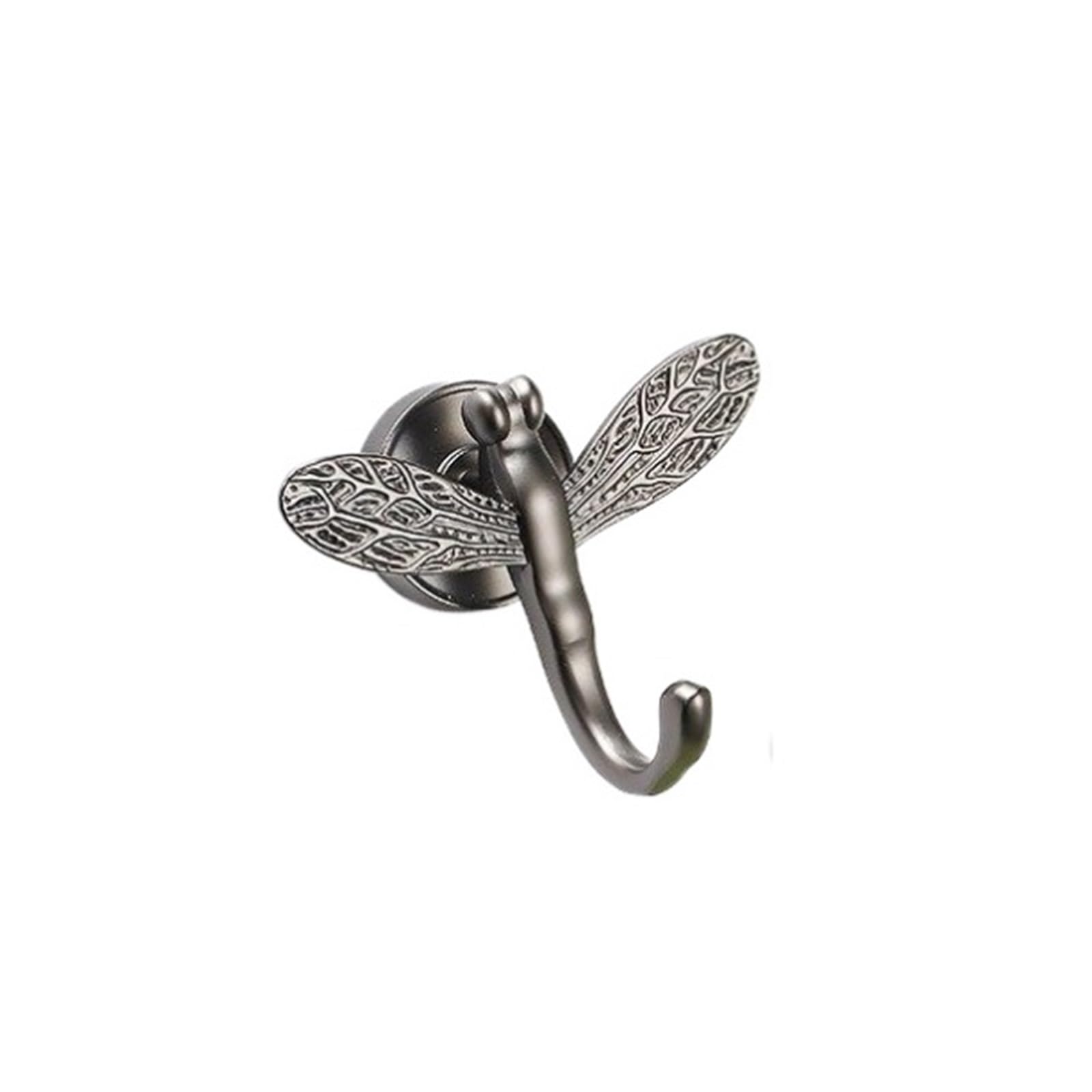 xN4gU9jf3c Bedroom Creative Dragonfly Wall-Mounted Coat Rack, Wardrobe Hook, Shoe Cabinet, Single Storage(Gris)