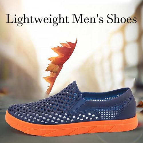Men's Cutout Flats Slip-On Shoes Comfort Breathable Non Slip Casual Sandals Outdoor Nursing Beach Walking Shoes3