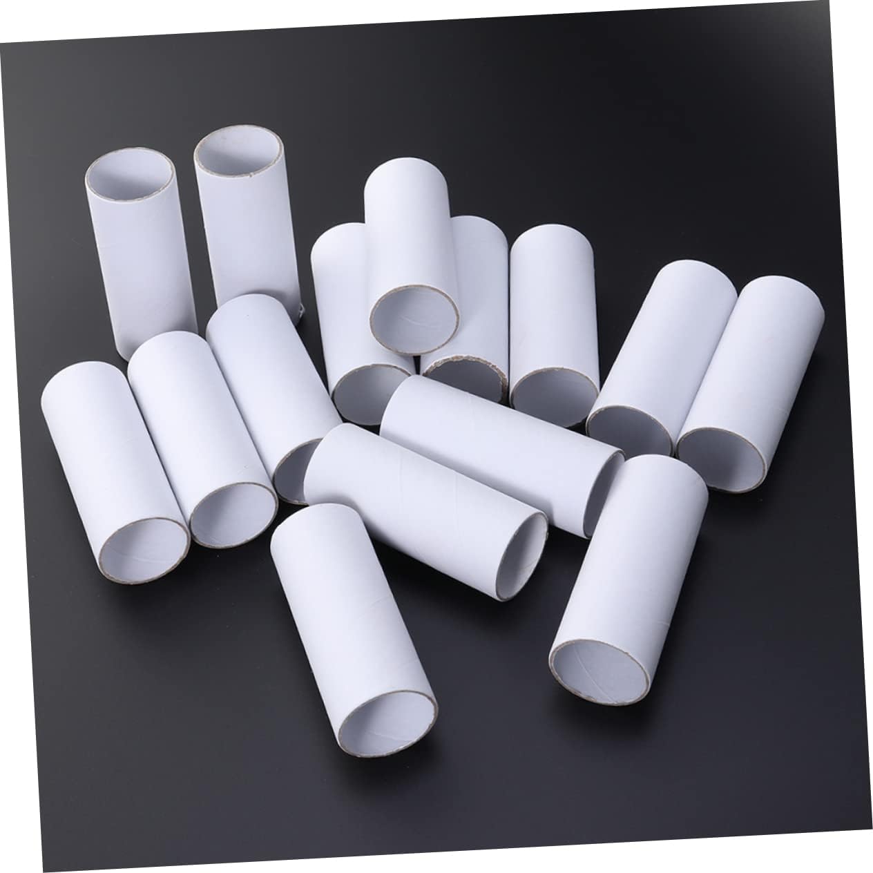 PLAFOPE 20pcs White Kraft Paper Tubes for Drawings Art and Posters Recyclable Cardboard Mailing Tubes Diameter Height Storage and DIY Craft Projects