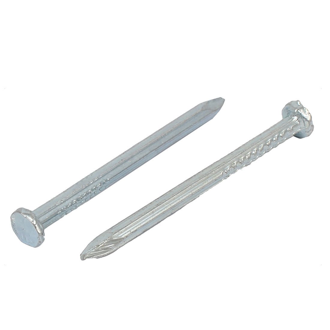 Aexit Fiber Concrete Fastener Cement Wall Metal Point Tip Wire Nails Silver Tone 11 Pcs Model:11as442qo585