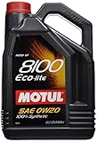 Motul 8100 Eco-lite 0W20 5L (Pack of 2)