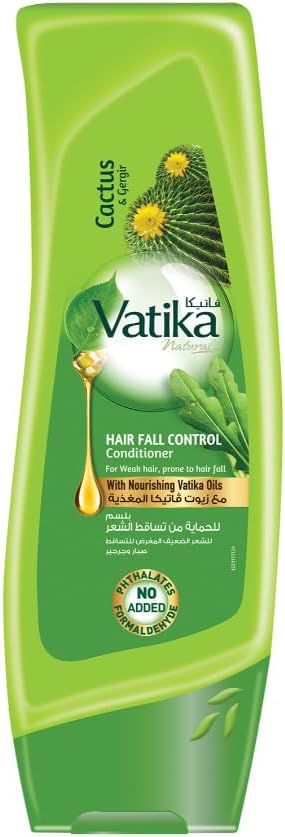 Vatika Naturals Hair Fall Control Conditioner 400ml | Enriched with Cactus and Ghergir | Reinforcing & Nourishing | For Thinning & Hair Loss