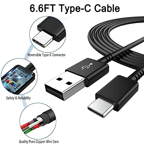 15W USB Fast Adapter Charger Plug for Samsung, BabbleCom USB Mains Wall Charger with Type C Cable 2M for Samsung Galaxy S22/S20/Note10/Note10+/Note9/Note8/S10/S9/S9 Plus/S8/S8 Plus/S7/A71/A53/A52/A13 - Image 3