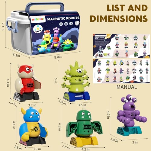 Temi 505 Magnetic Robot Toy For Kids 3-5 Years Old thumb #1
