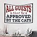 CakJuice Tapistreys for Room All Guests Must Be Approved by The Cats Tapestry Small Wall Tapestry Vintage Bar Decor (Size : 75X100CM)