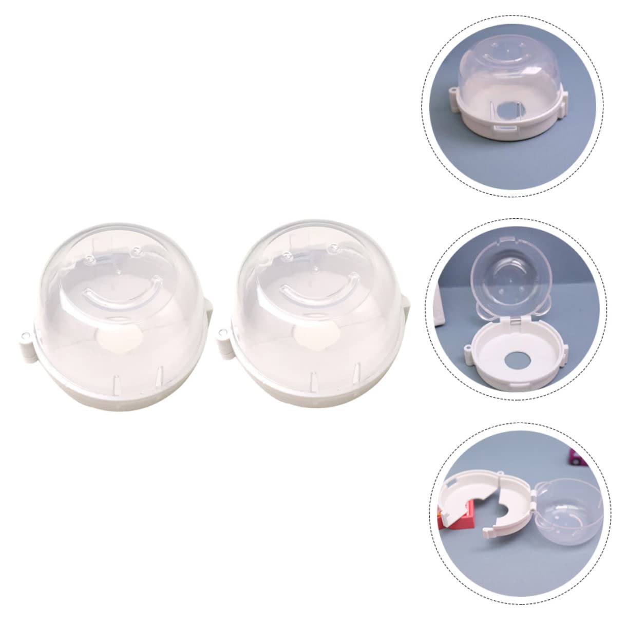 MERRYHAPY 2pcs Childproof Clear Gas Stove Knob Covers Safety Guard for Boy Girl and Pets High Transparency Easy to Install Prevents Accidental Activation of Oven and Stove