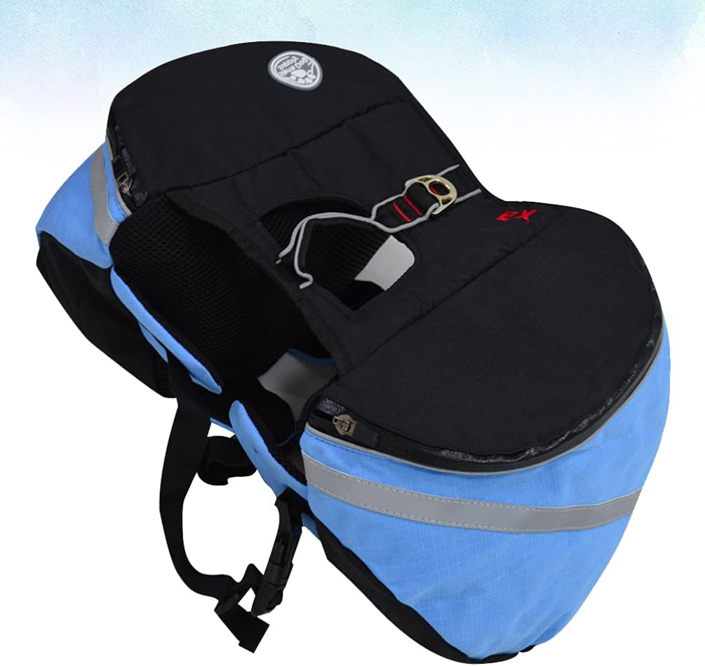 POPETPOP Pet Dog Backpack Portable Outdoor Hound Pack for Travel Hiking Breathable Design Safety Features