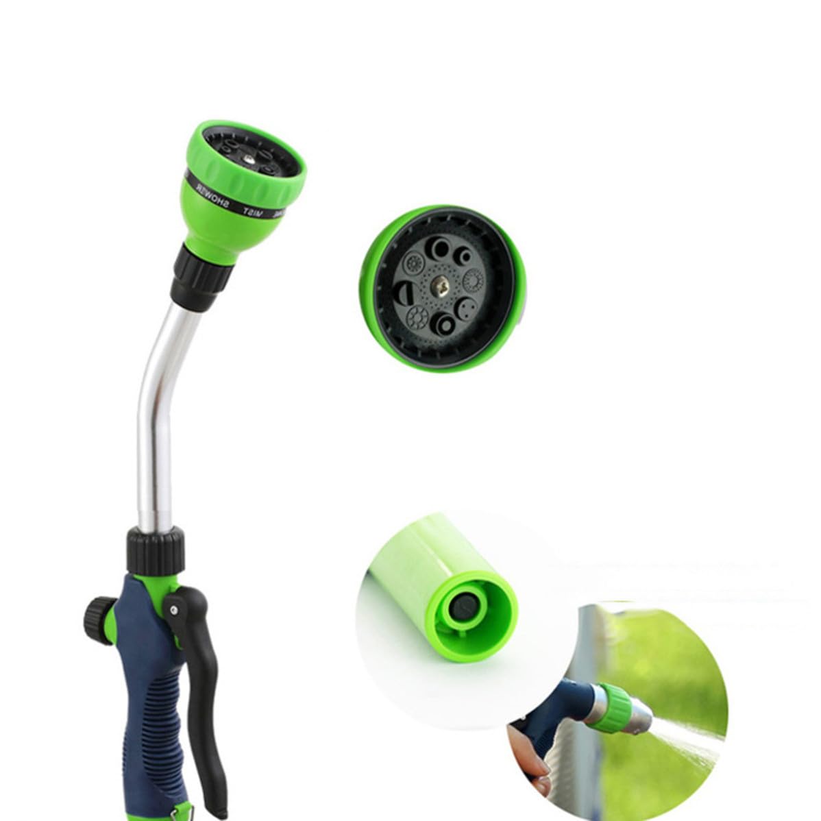 Boquilla de manguera de alta presión con diseño ergonómico de largo alcance