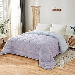 Zara Edredones NH NOVOTEXTIL HOGAR Edredón Microfibra Bicolor. Largo 270CM (Purpura/Ice, Cama 180 260X270)