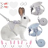 🐇 Breite Anwendung 🐇Das Design im Westen-Stil kann den Druck der Leine gleichmäßig auf Brust und Schulter verteilen, für kleine Tiere wie Kaninchen, Katzen, Meerschweinchen, Kaninchen, Chinchillas, Frettchen, Hamster, Ratten, Mäuse usw.