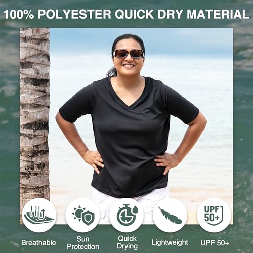 Kanu Surf Women's Plus-Size Solid UPF 50+ Swim Shirt Rashguard2