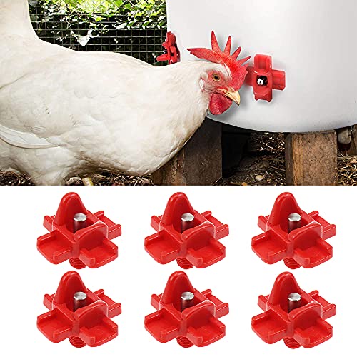 PLCatis Geflügel Wassertrinker 10 Stücke Automatische Nippeltränke Rot Wassernippel Feeder Huhn Automatische… – Bild 3