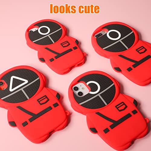 Sjiwkso For Iphone 5/5S/5C 4.0" Case Silicone Cute Cartoon Fun Funny Games Character Design Cool Cover Cases For Girls Boys Men Kids Teen Adult Fashion Unique Red Round For Iphone 5/5S/5C #TOP3