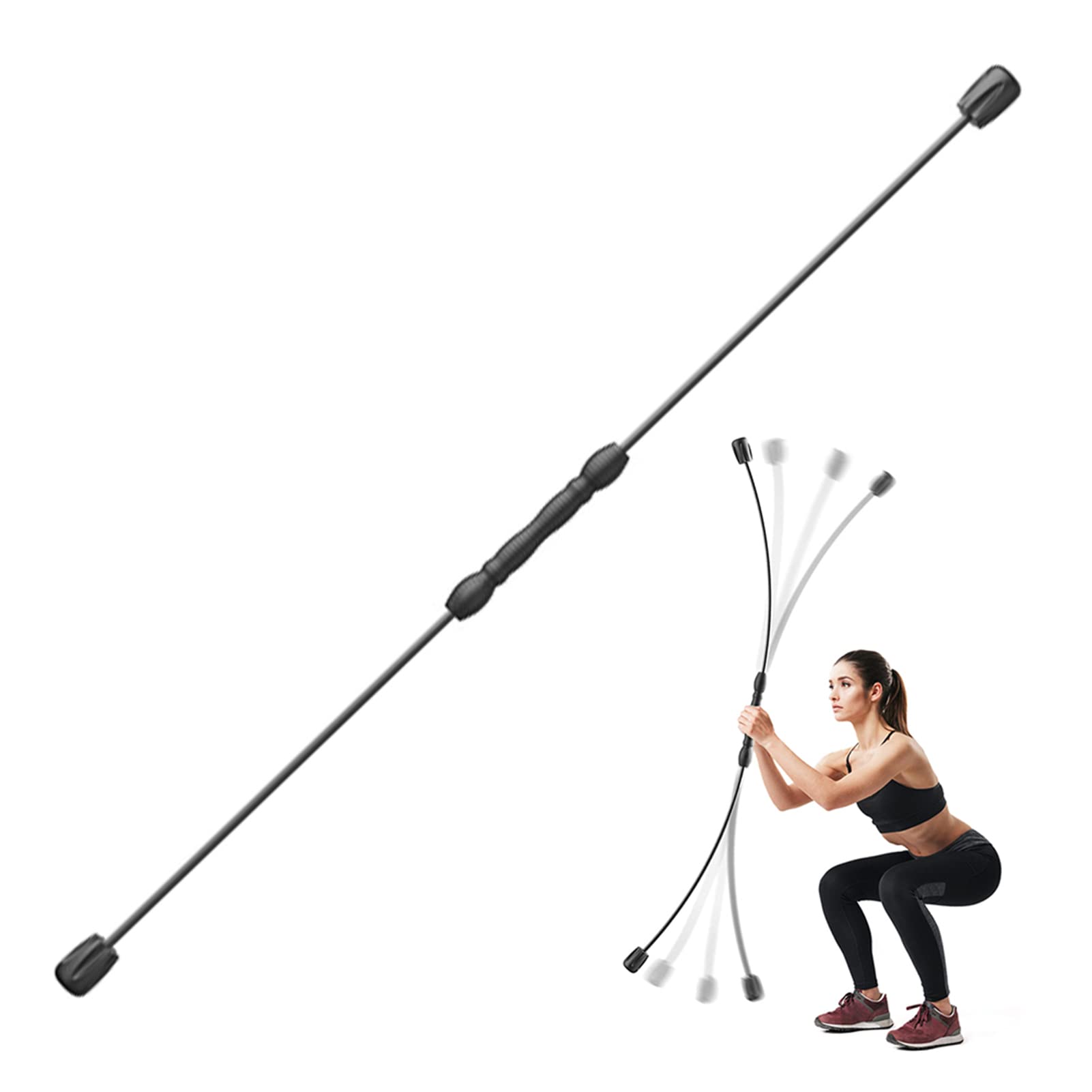 Multifunctional Training Sti Fitn Exercise Elastic Vibrate Rod Tremble Yoga Wand--image-17