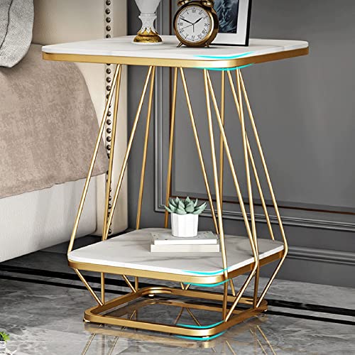 Table basse moderne en marbre 2 étages pour optimiser l'espace - 3