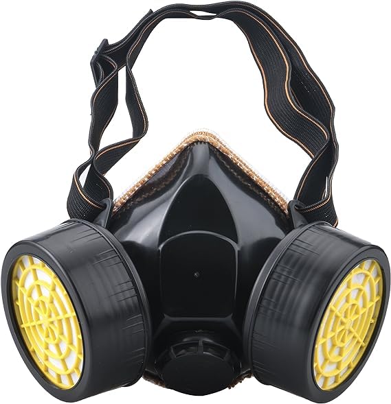 Skypearll Dust-Proof Chemical Respirator Paint Gas Mask Double Cartridge Double Filter Mask Chemical Half Face Reusable Respirator Mask (Respirator Face Cover) (B0D29S4VCP) Amazon Price History, Amazon Price Tracker