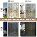 3D Stained Glass Window Film, Decorative Window Privacy Film for Bathroom,Front Door,Home, Sun Blocking Heat Control,Static Cling, Removable Non-Adhesive Golden Ironwork 23.6inch x 35.4inch