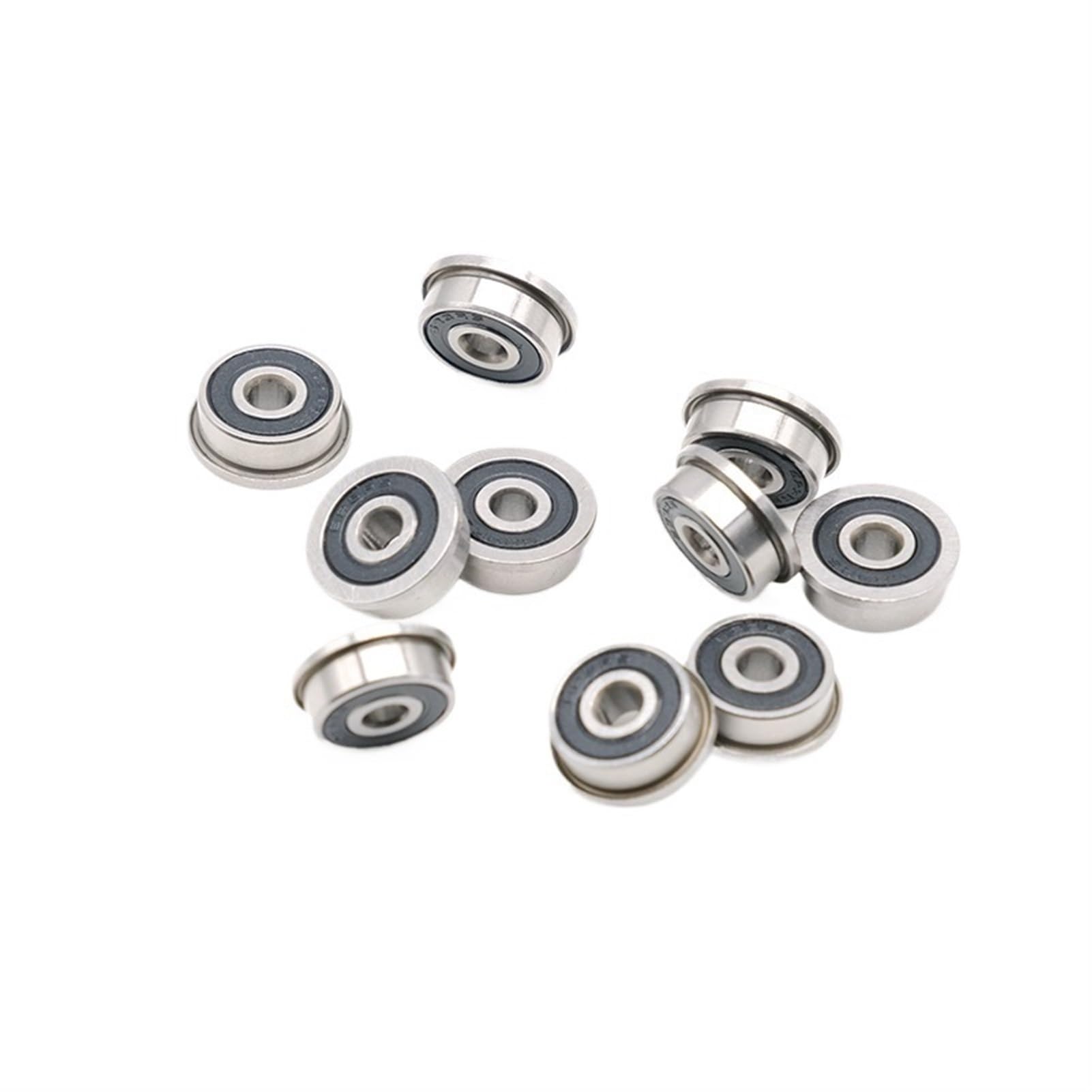 Cuscinetti a sfere a gola profonda Cuscinetto F625RS 5 * 16 * 5 mm ABEC-7 10 pezzi, cuscinetti a sfera con flangia F625-2RS, utilizzo nei giunti XY dei tenditori delle unità di azionamento A/B