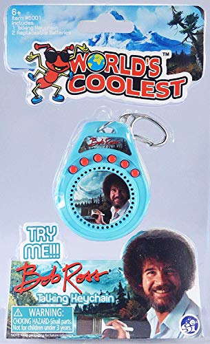 World's Coolest Bob Ross Talking Keychain, Multicolor, Small