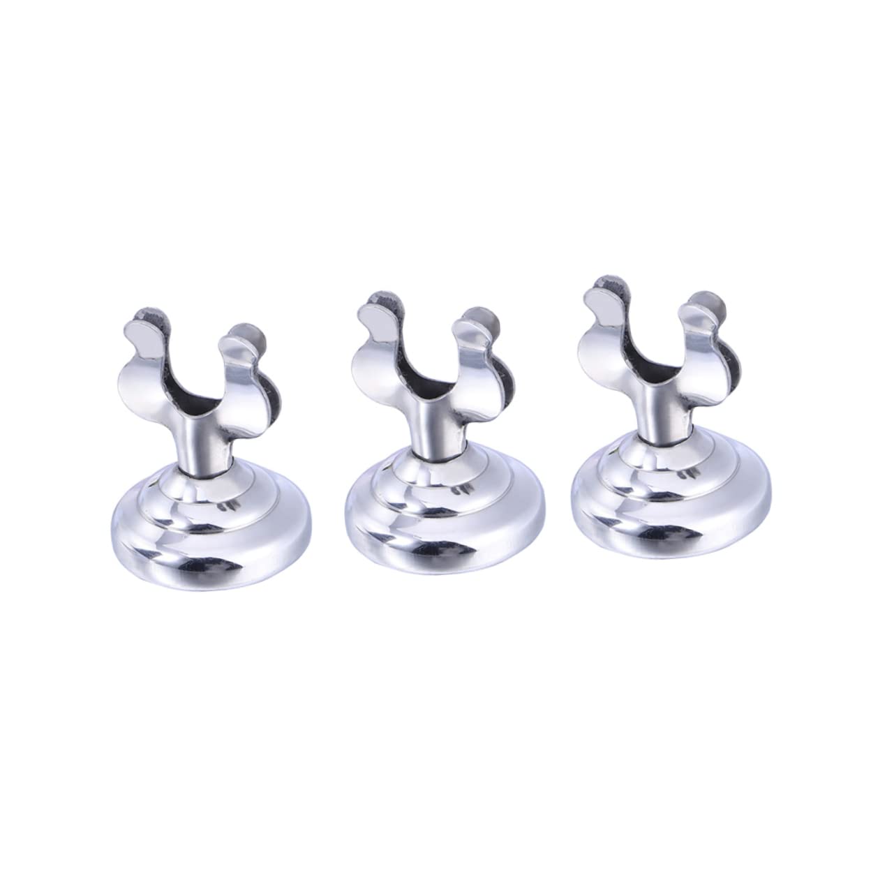 KICHOUSE 3sets Tabletop Holder Menu Stand Holder Silver Plate Display Stand Perfect for Banquet Party 3pcs*3