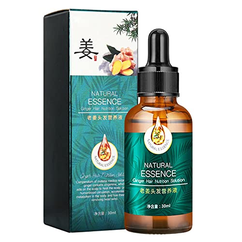 Ginger Germinal Oil, Hair Growth Oil, Hair Growth Serum, Ginger Germinal Essential Oil, Hair Loss Treatment Hair Care Hair Growth Serum Repairs Hair Follicles, Promotes Thicker Hair Regrowth-30ml