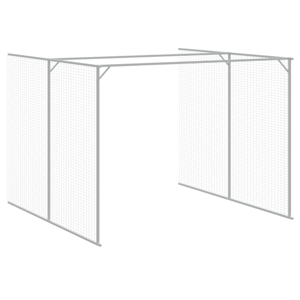 Niche pour chien avec cour gris clair 214x661x181 cm