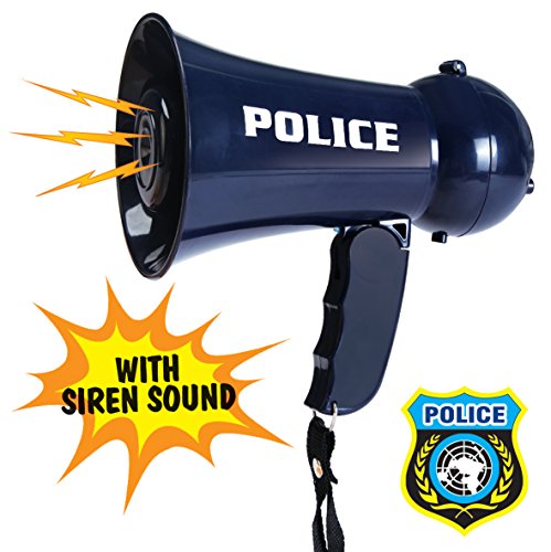 Liberty Imports Police Officer Pretend Play Kids Toy Megaphone Role Play Accessory