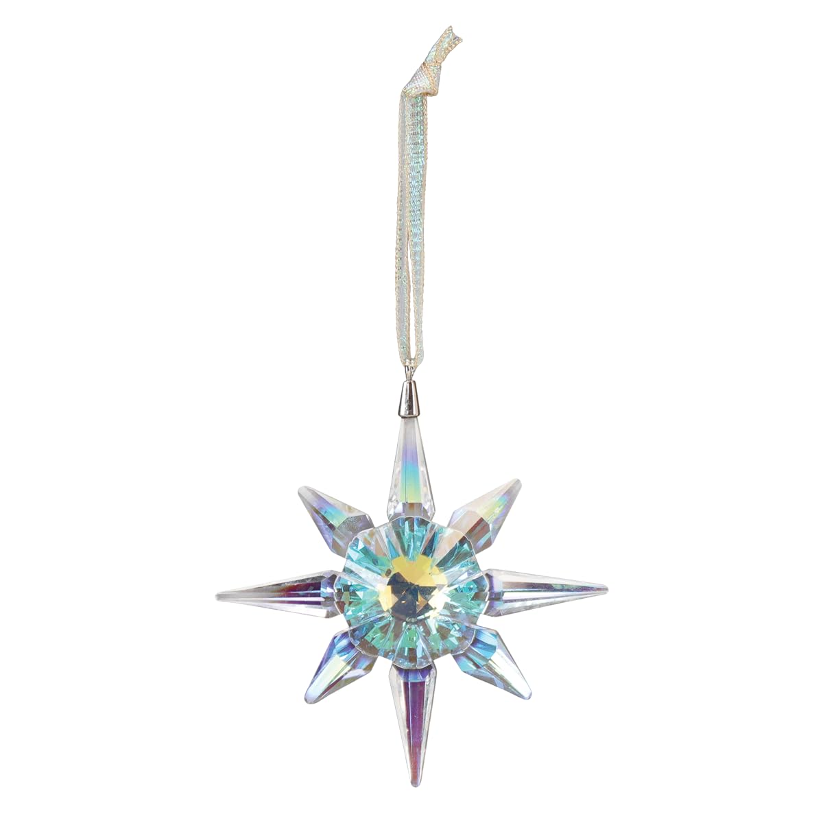Old World Christmas Radiant Crystal Starflake Glass Ornament for Tree