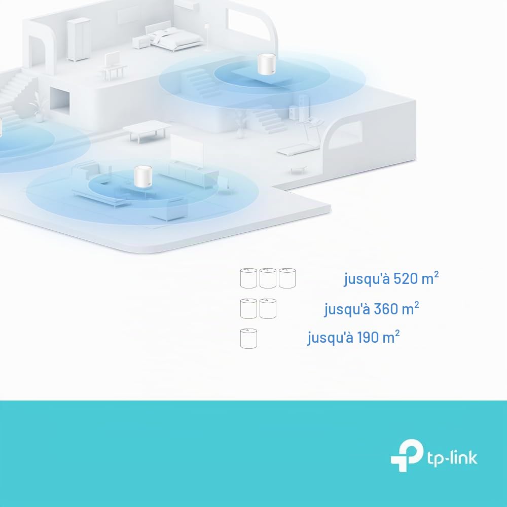 TP-Link Déco X10 Routeur WiFi 6 AX 1500 Mbps Système maillé, Ports Gigabit Ethernet, Extender Booster, Installation facile, Routeurs Internet Booster